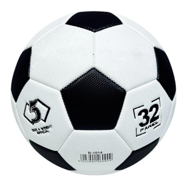 Strandbal  - Bal - Maat 5 - Voetbal Official Size &amp; Weight - Zwart Wit Klassiek - wedstrijdbal 380g 