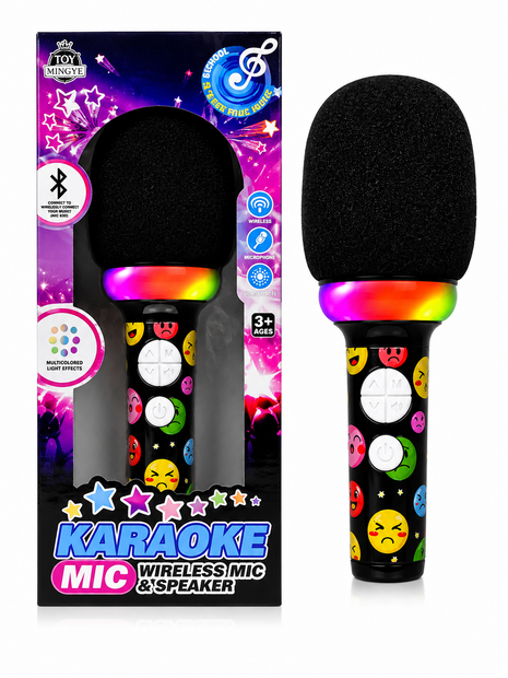 Karaoke Microfoon voor Kinderen met Speaker, LED Verlichting - Bluetooth - Voice Changer &amp; Oplaadbaar