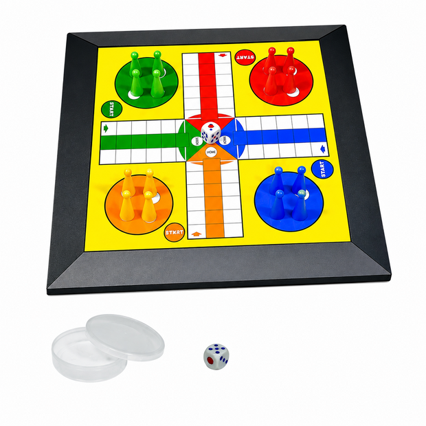 Ludo borspel &ndash; Speelbord voor 2&ndash;4 Spelers - magnetisch - incl. dobbelsteen - 31CM