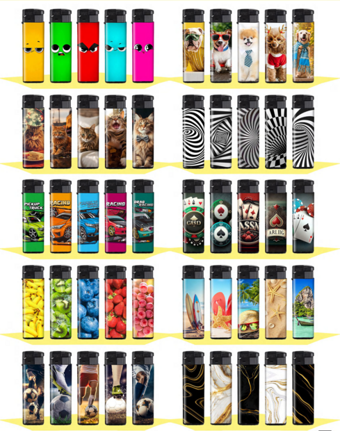 Klik aanstekers 50 stuks in tray - random mix printen