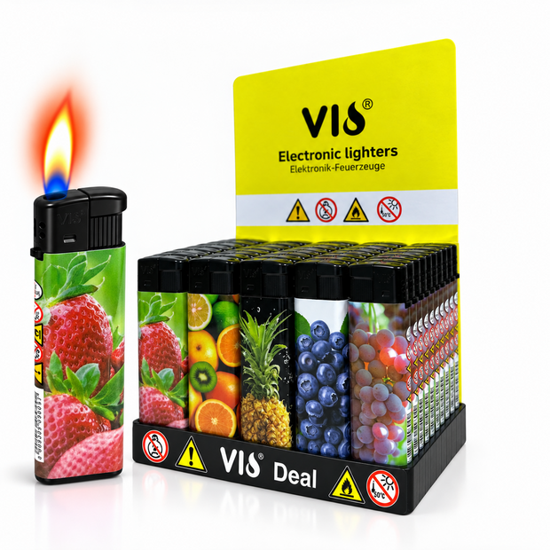 Aanstekers Click 50 stuks met fruitprint