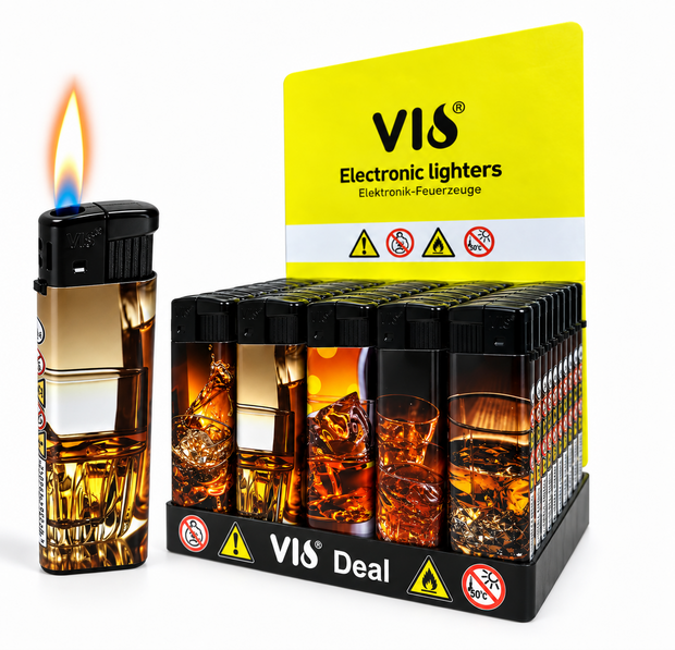Aanstekers met Whisky print - 50 stuks