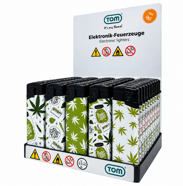 Aanstekers met Ganja Weed Print - 50 stuks - cannabis design lighters