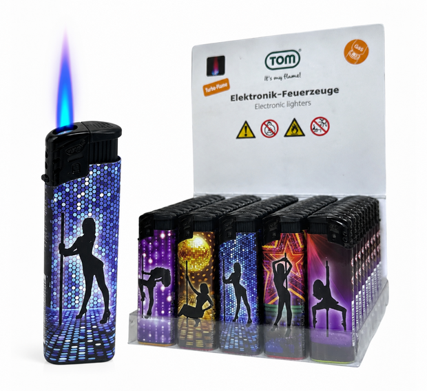 Aanstekers jetflame - turbo vlam - 50 stuks - wind aansteker - Pole Dance print