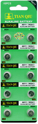 Knoopcel Batterijen AG 11 / 362A 10 stuks in pak