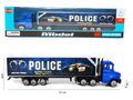 Speelgoed Vrachtwagen met oplegger van politie - Die cast model voertuigen - 1:87