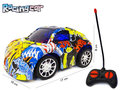 RC Racing Car - 3D LED Flash light - radio grafisch bestuurbaar auto 1:20 - 17CM 