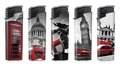 Click lighters (50 pieces in tray) refillable - Unilite Sleeve deal lighters with london buildings