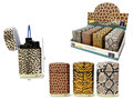 Jet Flame lighters - turbo lighter - 20 pieces in display - 360° Animal print - soft touch