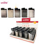 Unilite klik aansteker - navulbaar - 20 stuks aanstekers in een display - Steel print 