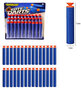 30 stuks darts met zuignap voor Nerf guns - Elite Darts pijlen - blauw