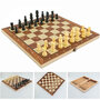 Magnetisch speelbord - set 3in1 - opvouwbaar - Schaakspel - damspel - backgammon - 34CM