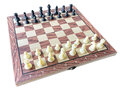 Magnetisch schaakbord met Schaakstukken - Chess King - 29x29 cm - Schaakspel - Hout - Opklapbaar