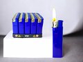 Lighters - 50 pieces in tray - print lighters - refillable - advertising lighters blue