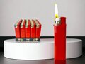 Lighters - 50 pieces in tray - print lighters - refillable - advertising lighters red