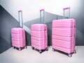 Luxury suitcase set 3 pieces 55cm+68cm+78cm Pink color