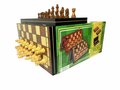 Chess board set - 44 x 44 cm - Wood - Magnetic - Foldable - 2 extra Queens