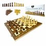 Chess and checkers 2in1 package - Foldable - magnetic chess pieces and checkers pieces - Wood - 39CM