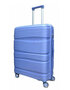 koffer - PP reiskoffer met cijferslot - saffier blauw  - siliconen 78CM