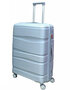 koffer - PP reiskoffer met cijferslot - grijs  - siliconen 78CM