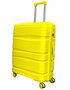 koffer - PP reiskoffer met cijferslot - geel - siliconen 78CM
