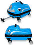 Kinder Zitkoffer Auto en Loopauto 2 in 1 Blauw - 32L)