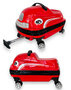 Kinder Koffer - Zit en Loopauto - 2 in 1 Rood - 32L