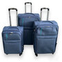 Europe Travel - suitcase set fabric - 3-piece - Polyester