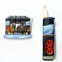 Lighters 50 pieces - refillable - adjustable flame - print