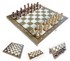 Chess and checkers 2in1 package - Foldable - magnetic chess pieces and checkers pieces - Wood - 34CM