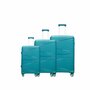 Suitcase set - Trolley set 3-piece - PP silicone travel suitcase Turquoise