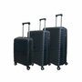 Luxury suitcase set 3 pieces 55cm+68cm+78cm black color