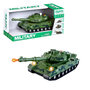 Military toy Tank - light and sound - friction motor - Green