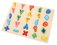 Arabisch cijfer  bord - legpuzzel - speelgoed hout puzzelbord 123 3D