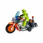 Police motorcycle Toy  - with siren and light - friction drive Orange