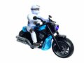 Race motorfiets speelgoed - met sirene en licht  - frictie aandrijving Blauw 