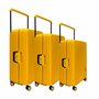 Kofferset Oranje Hardcase  - 3 stuks - TSA Slot - brede handgreep Bubule 