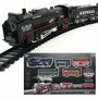 Elektrische trein - Klassieke - Met wagons, rails en ledverlichting - Spoorrijtuig - 19 onderdelen vintage trein