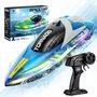 Gallop RC Speedboot &ndash; LED-verlichting, Hoge Snelheid - 2.4GHZ  Tornado boat Blue