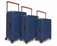 Bubule Hardcase kofferset staalblauw - 3 stuks - TSA Slot - brede handgreep
