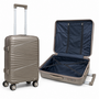 Hand luggage suitcase 55CM Mocha brown - 4 wheels 360 degree spinner
