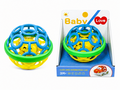 Oball Baby &ndash; Zachte Siliconen Gripbal met Rammelgeluid &ndash; Rammelaar