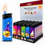 Aanstekers Elektronisch - 50 stuks - Emoji Vrolijke Party Bash - Navulbare Fix Flame