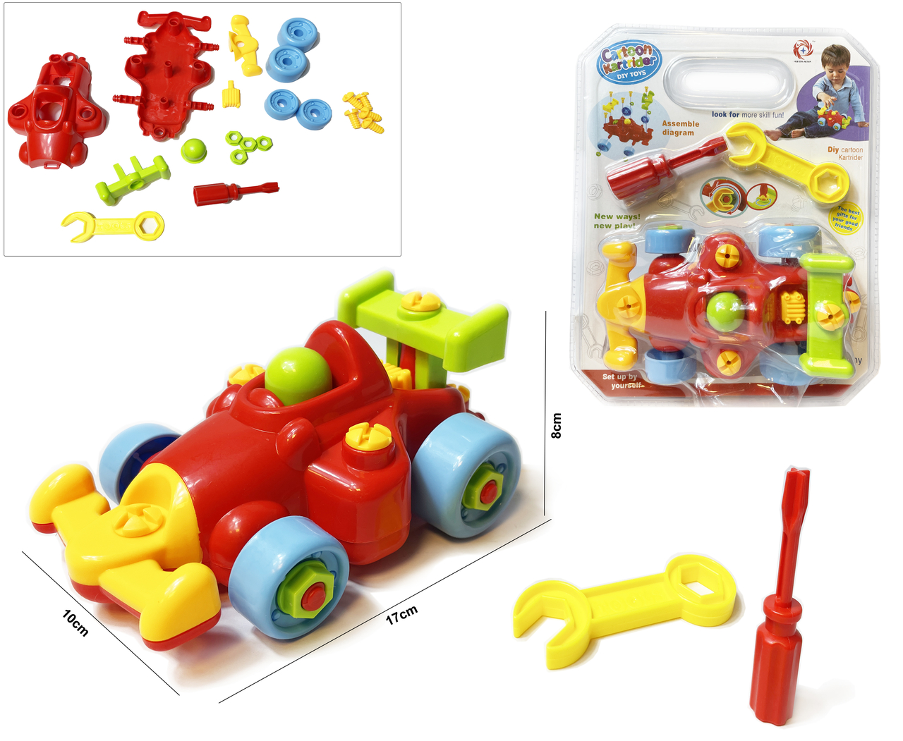 wij fascisme In zoomen Speelgoed auto bouwset DIY - educatief speelset voertuig - met  schroevendraaier - Do it yourself - 24winkelen