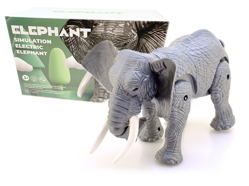 speelgoed - kan lopen en olifanten geluid maken - bewegende staart - Elephant 27CM - 24winkelen
