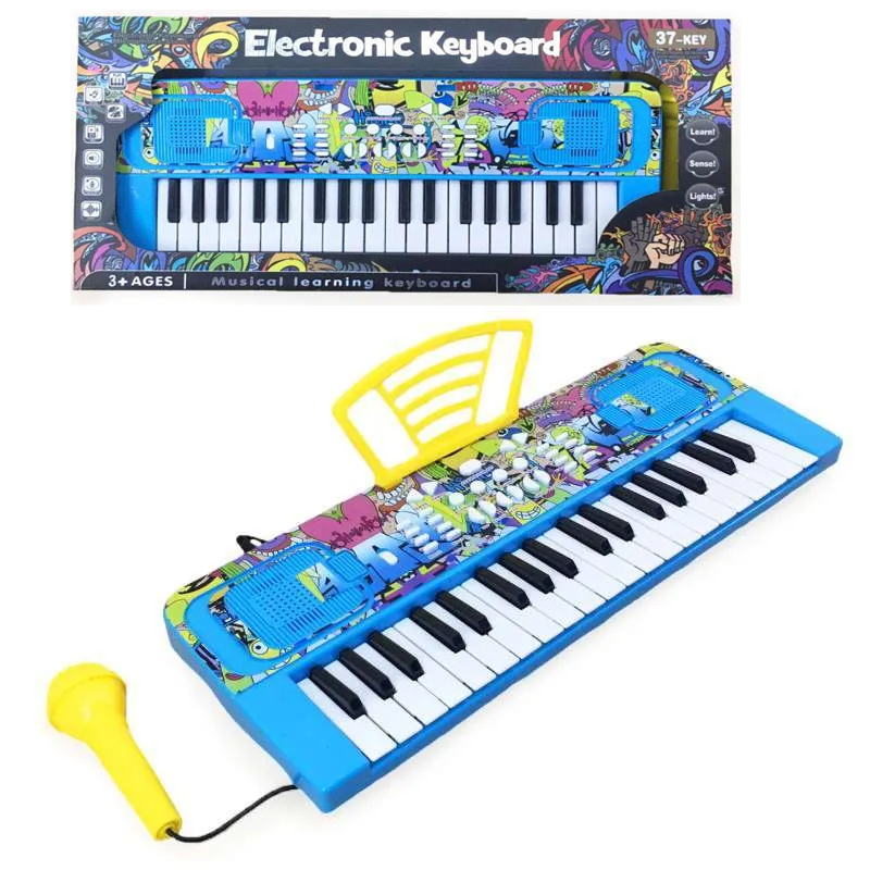 Keyboard Piano Met 37 Tonen Microfoon 45 CM - 24winkelen