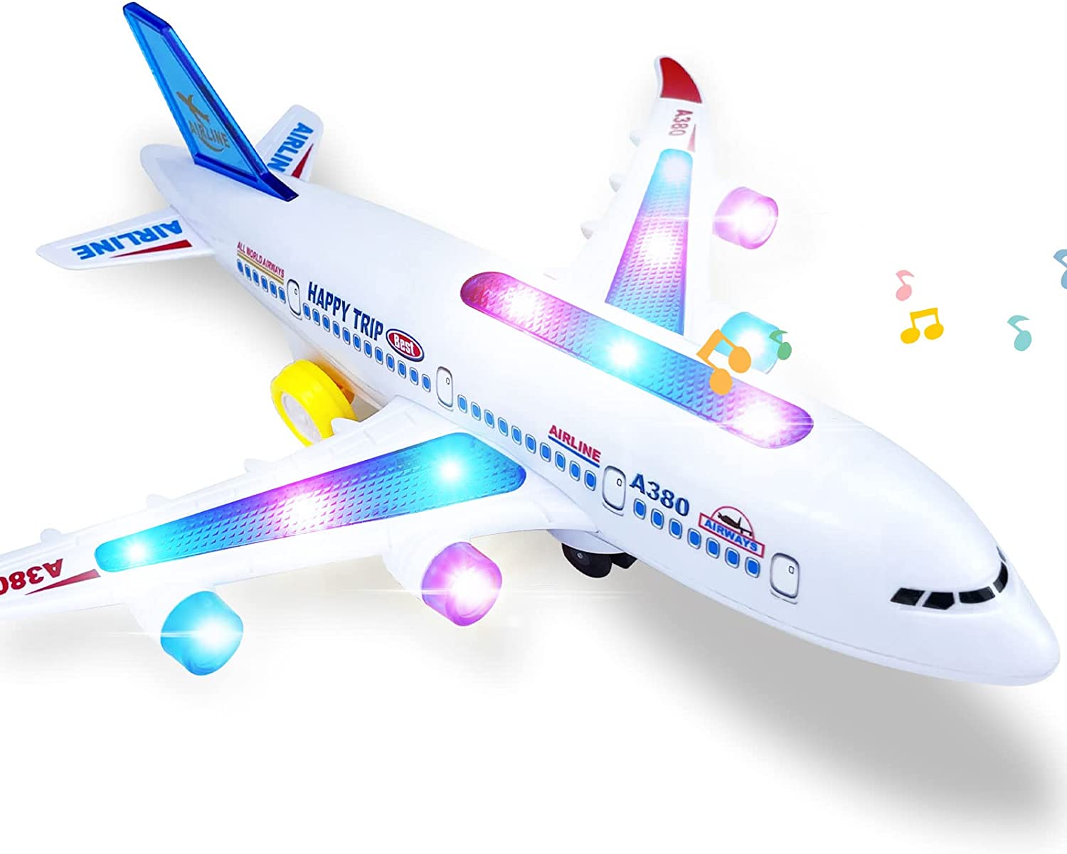 bladerdeeg Uitvoeren zoogdier Airbus speelgoed vliegtuig met echte vliegtuig geluid - 24winkelen