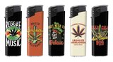 Aanstekers 50 stuks navulbaar- elektronische aansteker met marijuana bedrukking _