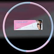 Fitness hoelahoep met kliksysteem Ø 88cm - 6 delen - Fitness Hoop Roze/blauw