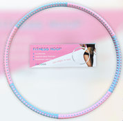 Fitness hoelahoep met kliksysteem Ø 88cm - 6 delen - Fitness Hoop Roze/blauw